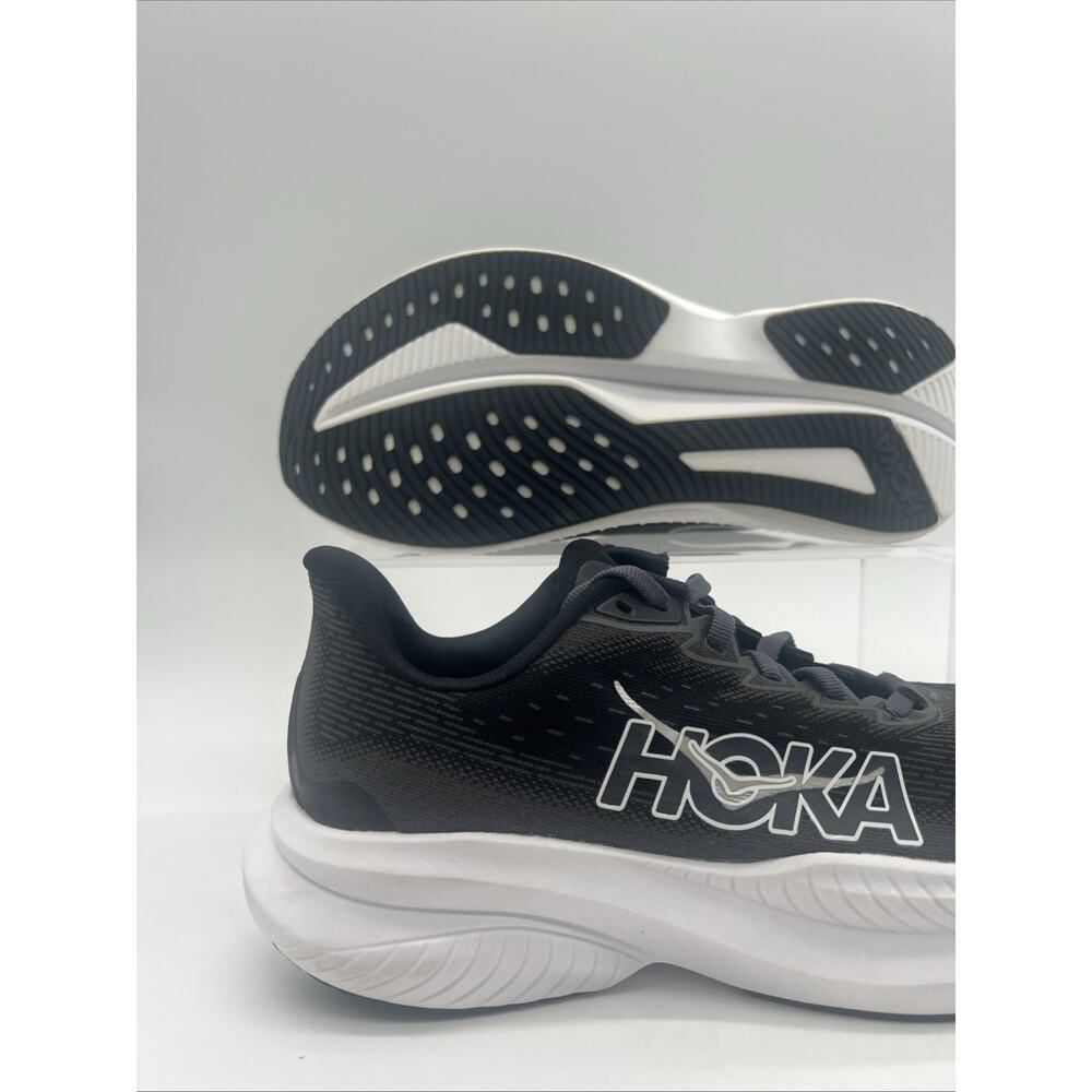 Womens Size 7.5B Hoka One One Mach 6 Black White Running Shoes 1147810 BWHT NEW - Picture 3 of 7